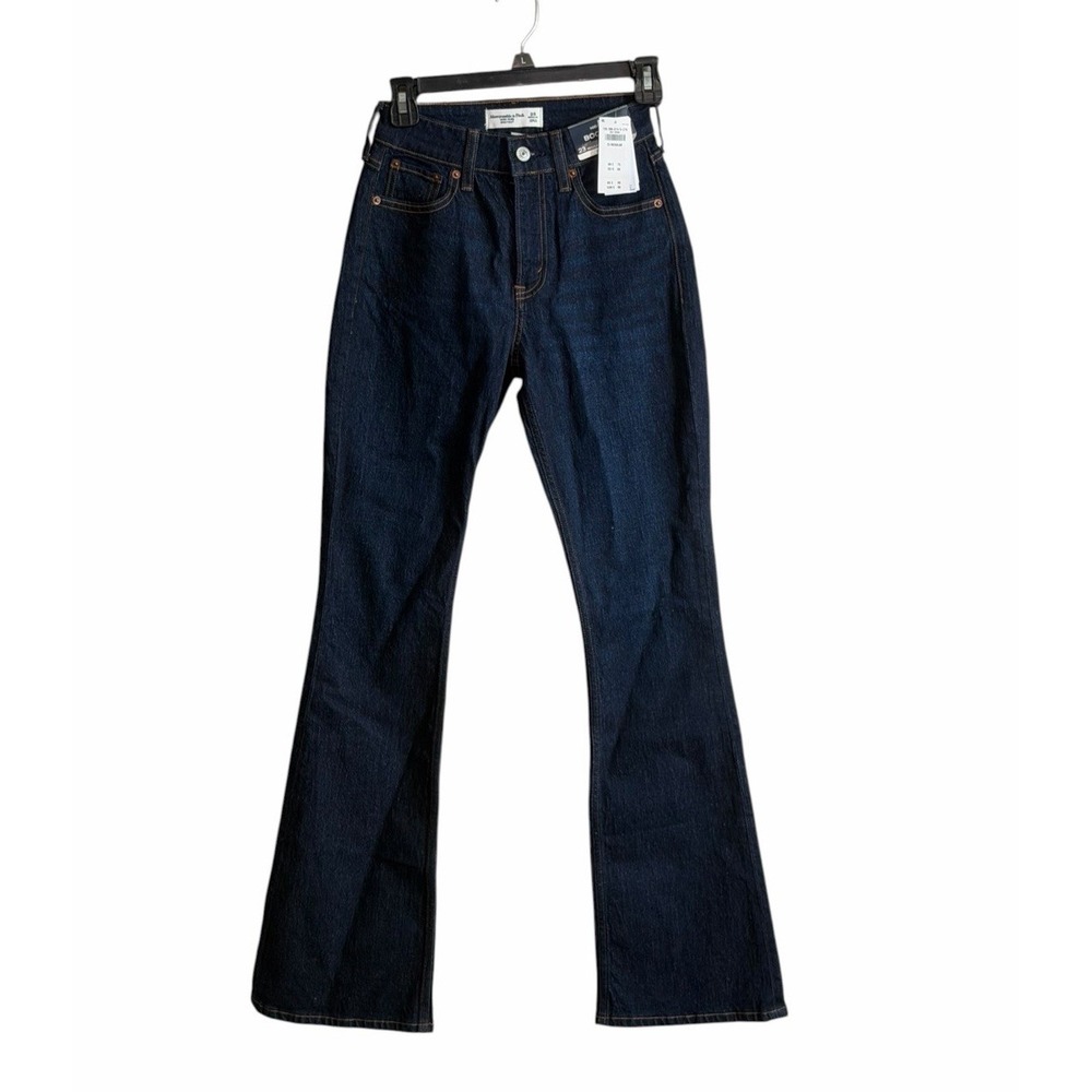 Abercrombie & Fitch Sz 23 Curve Love Bootcut Jeans High Rise Dark Wash Denim